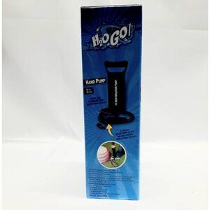 H2OGO Bestway Air Inflation Hand Pump New 12” Tall 3 Valve Adaptors NEW IN BOX